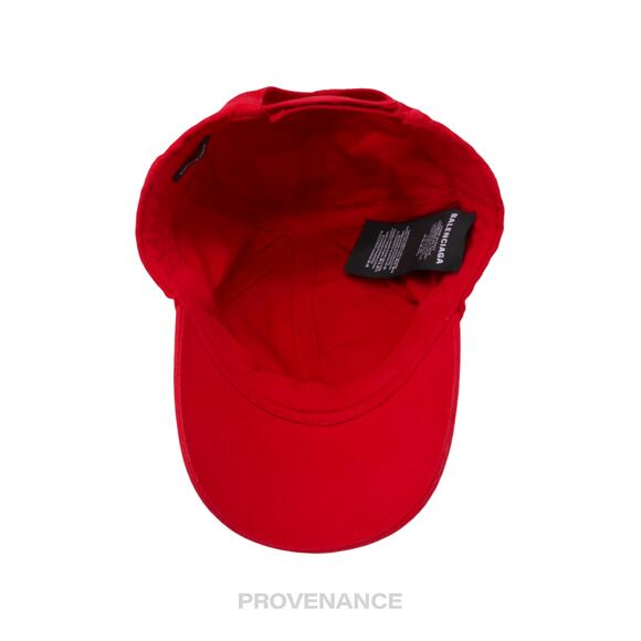 🔴 Balenciaga Embroidered Logo Cap - Red - Picture 8 of 10